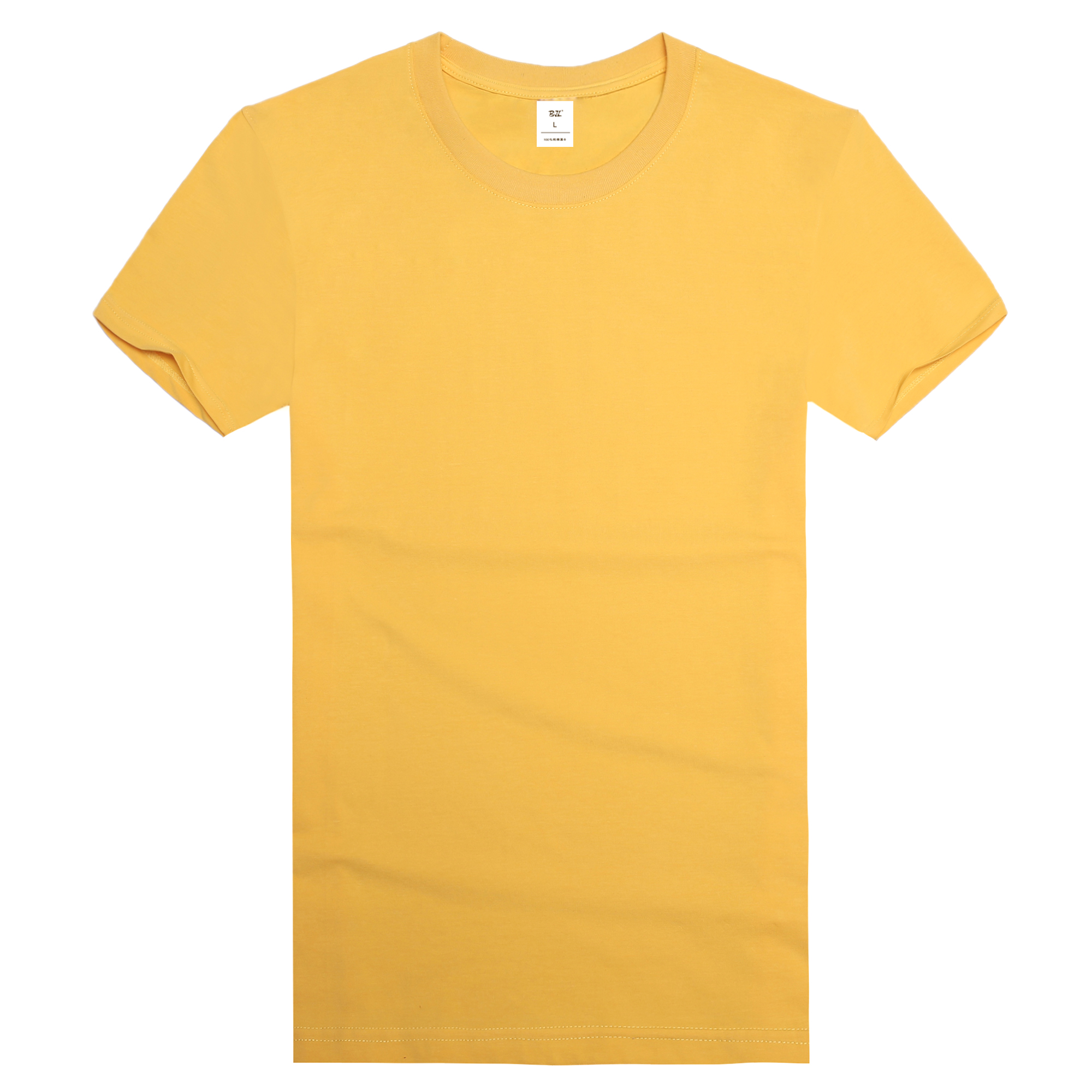 新款经典黄色莱卡棉文化衫