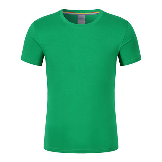 绿色圆领莱卡T恤衫(图1)